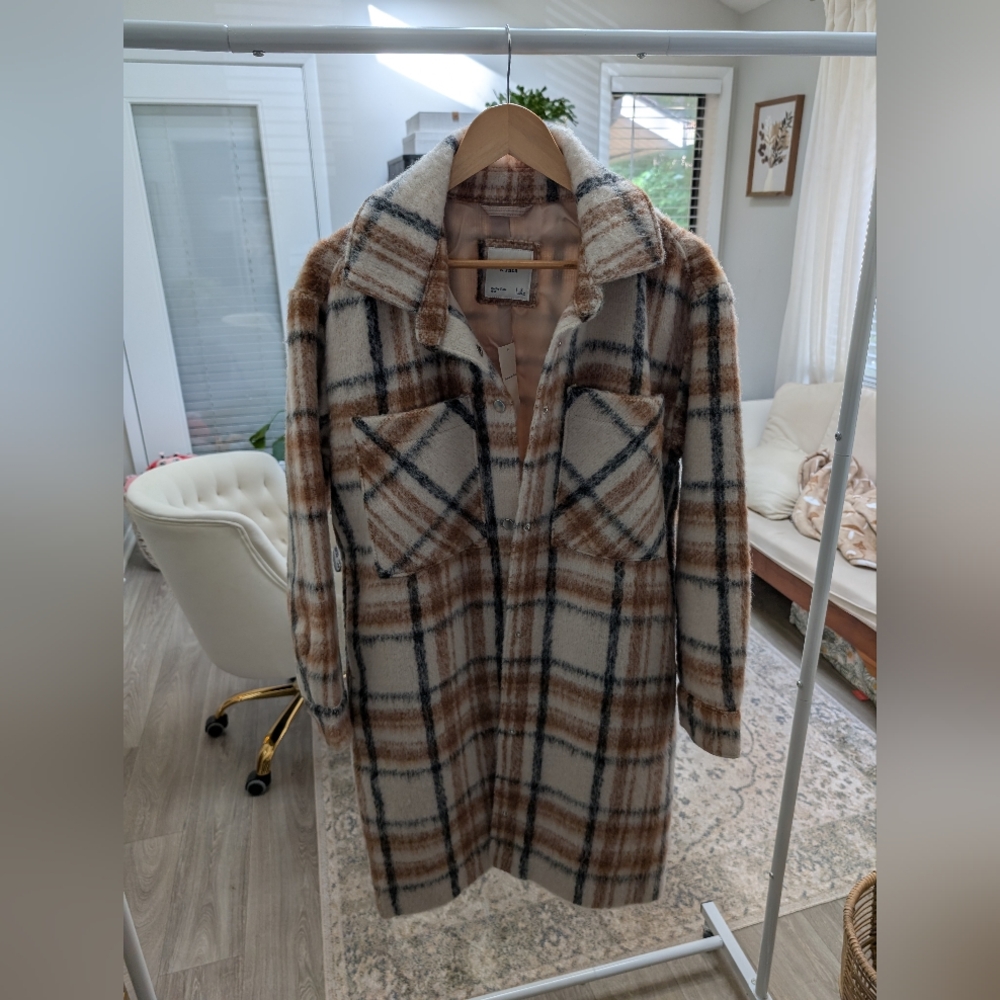Abercrombie Long Plaid Shacket